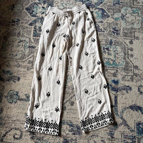 Zara Women's Cream and Black Trousers  pants Size S - Picture 3 of 6